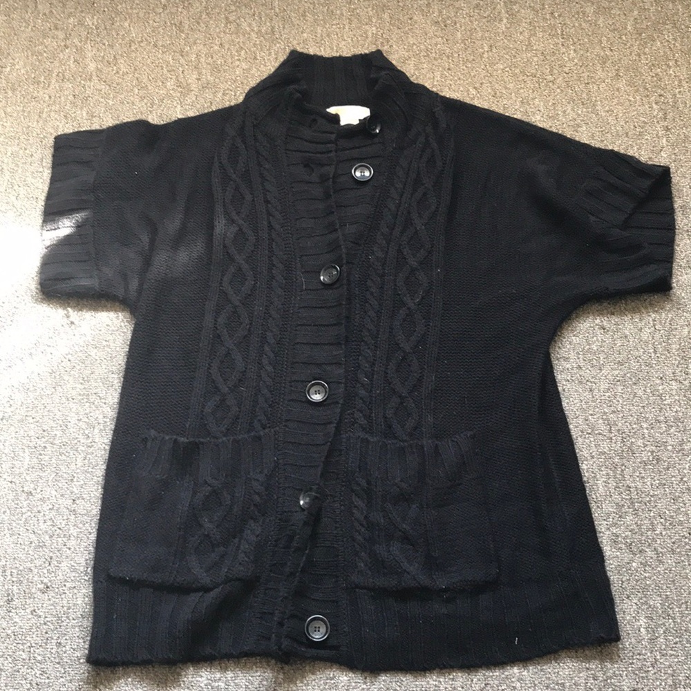 Michael Kors Black Short Sleeve Sweater